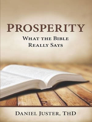 cover image of Prosperity--What the Bible Really Says